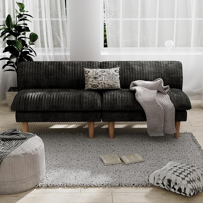 Ribilake 69" Futon Sofa Bed, 4 in 1 Multi-Function Couch Sleeper - Image 2