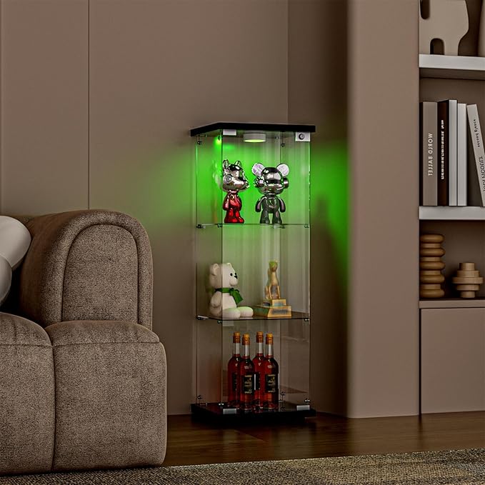 FANYUSHOW 3-Shelf Glass Display Cabinet - Image 4