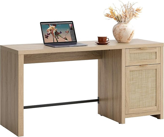 SICOTAS Rattan Home Office Desk by SICOTAS