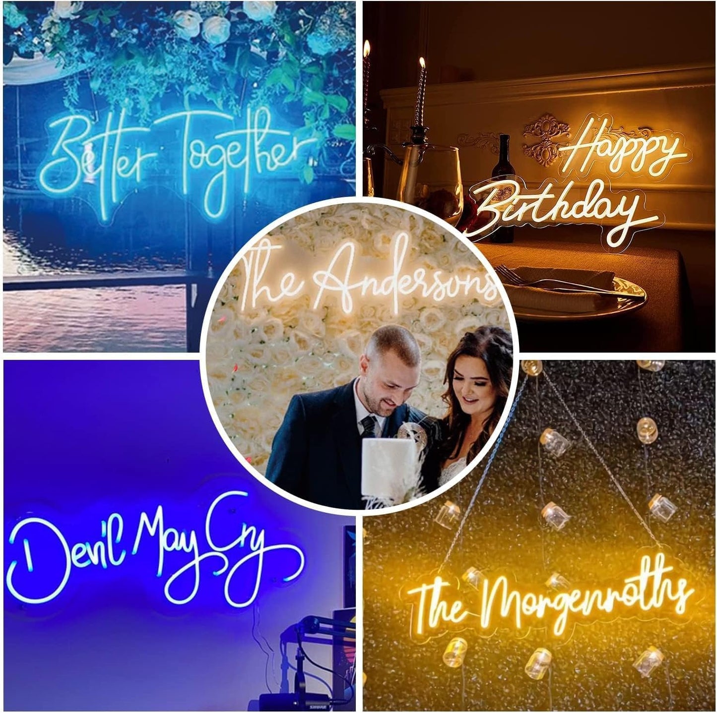 Custom Neon Signs led name sign neon sign for wall decor led name signs personalized Logo Room Wedding Birthday Party Various Color and Size Business Personalized Gifts Presents