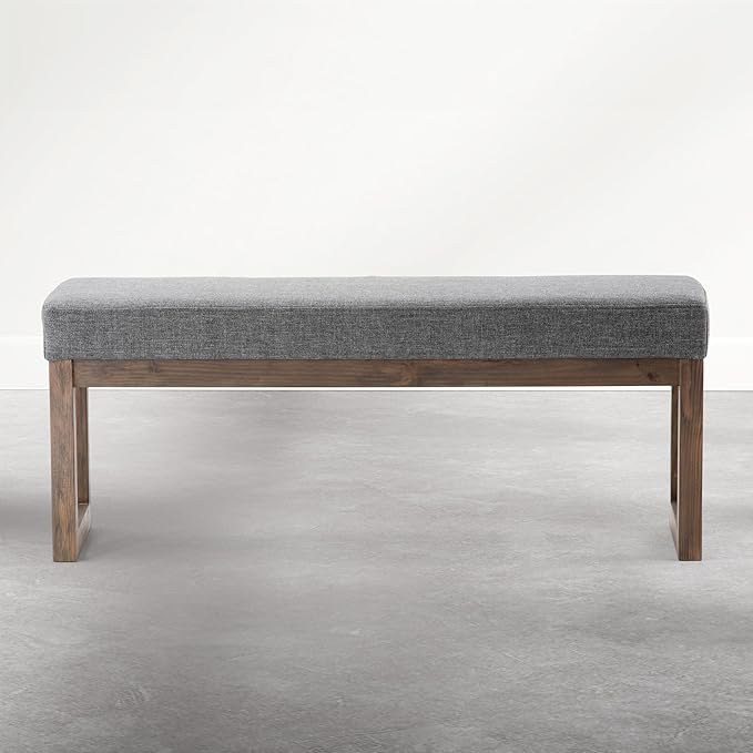 SIMPLIHOME Milltown Large Ottoman Bench - Image 4