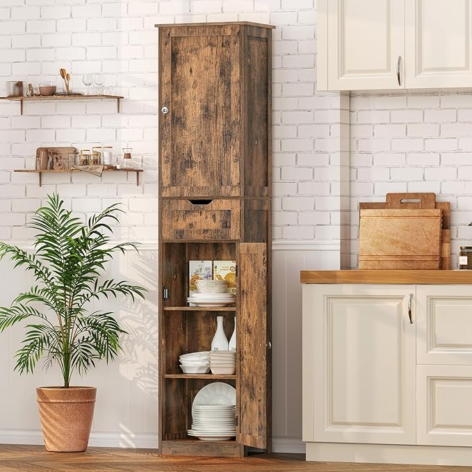 Iwell 67" Tall Storage Cabinet, Bathroom Cabinet - Image 6