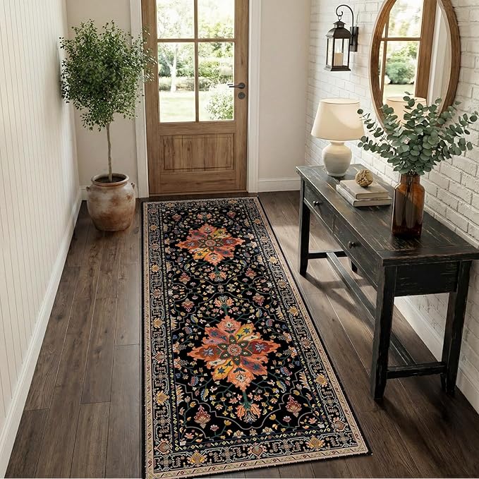 RELEANY Area Rugs 2'x6' Runner Rug Non Slip Washable - Image 2