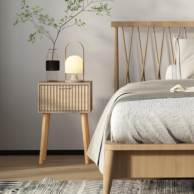 LAATOOREE Nightstands Set of 2, Small Side Table, Bedside Table - Image 2