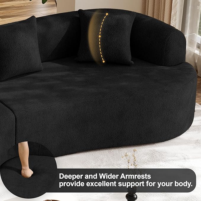 131" Oversized Sectional Sofa for Living Room, Modern Luxury Plush Chenille - Image 7
