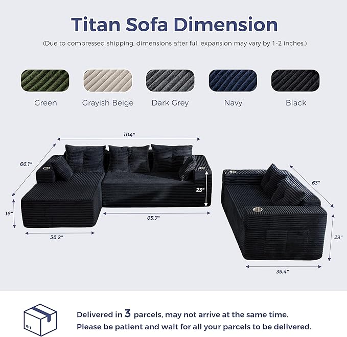 MAXYOYO Modular Sectional Couch - Image 2