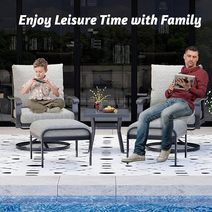 HOMREST Outdoor Swivel Rocker Patio Chairs - Image 7