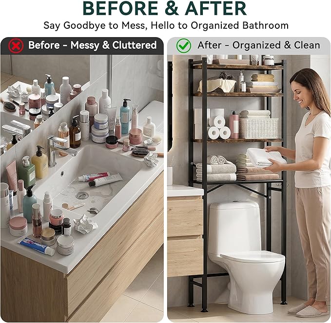 GloTika 4-Tier Over The Toilet Storage - Image 8