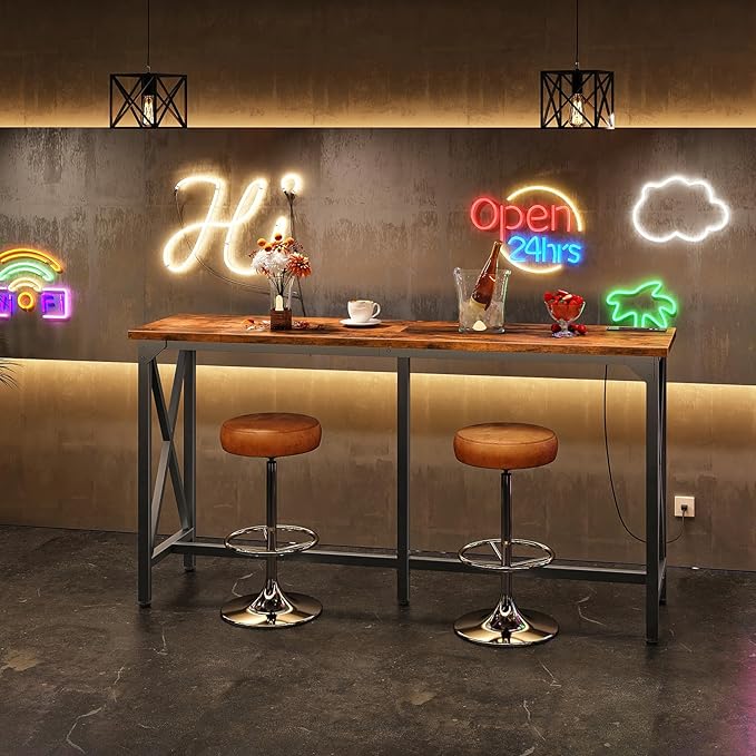 CHOEZON 55'' Bar Table, Kitchen Dining Table - Image 3