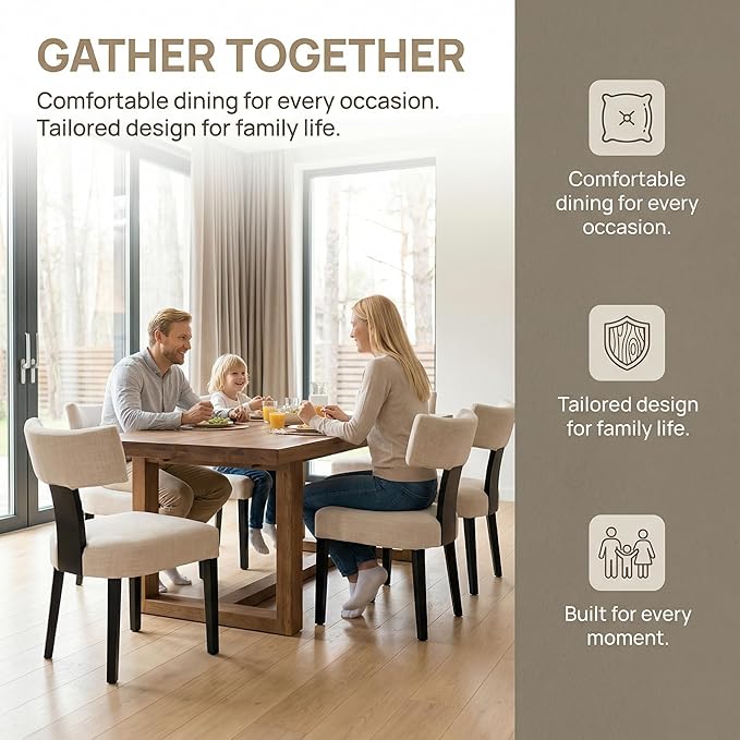 VESCASA Upholstered Dining Chairs - Image 2