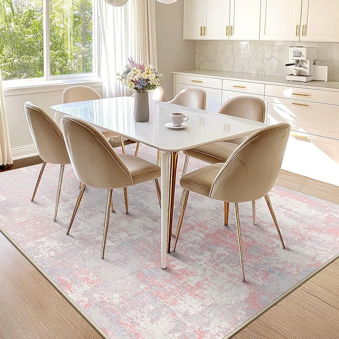 RELEANY Washable Area Rugs 9'x12' Non-Slip Modern Abstract Soft - Image 7