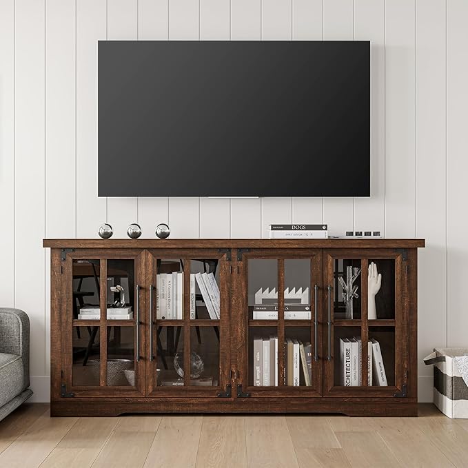 AMERLIFE Farmhouse 63" Buffet Sideboard Cabinet - Image 4