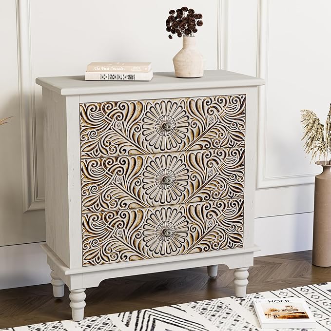 HOMPUS Farmhouse 3-Drawer Dresser by HOMPUS