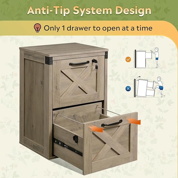 DEVAISE 2 Drawer File Cabinet - Image 7