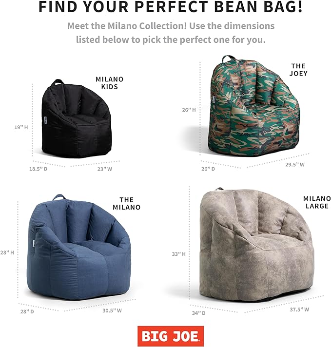 Big Joe Milano Large Bean Bag Chair - Image 8