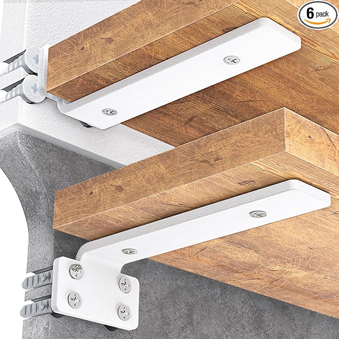 Goovilla Shelf Bracket, Heavy Duty Floating Shelf Brackets 6 inch Long by Goovilla