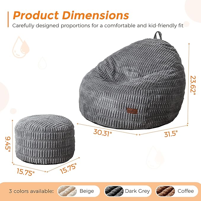 MAXYOYO Kids Bean Bag Chair - Image 2
