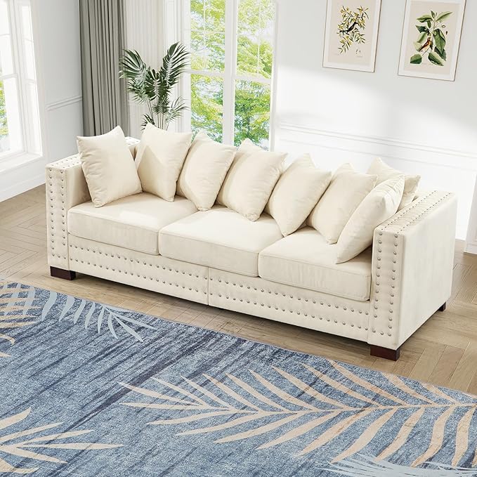 84.5"W Mid Century Modern Couch - Image 9