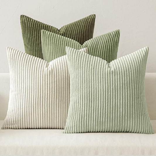 MIULEE Decorative Throw Pillow Covers Set of 4 Summer Light Green Gradient by MIULEE