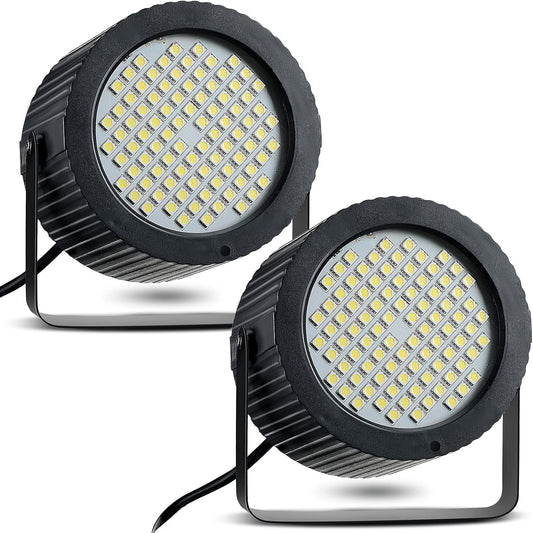 2 Pcs Bright White Strobe Light 88 LEDs Flash Party Lighting Speed and Sound Modes Flashing Lights Stage Lights for Christmas Easter Birthday Party Room Dance DJ Bar Karaoke Show Wedding