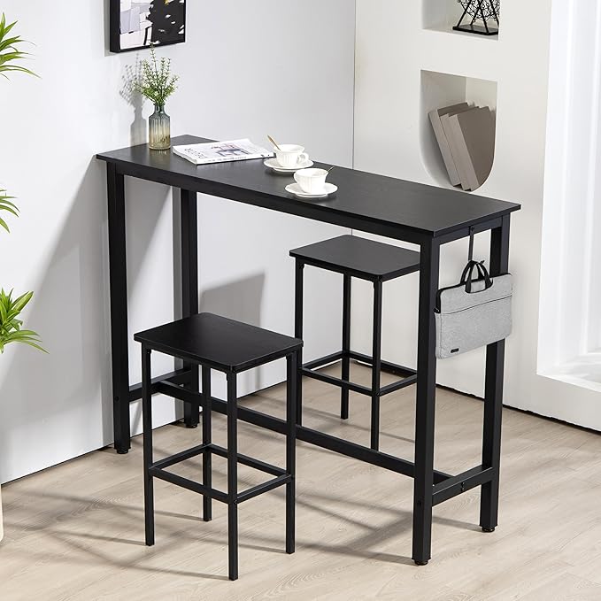Finnhomy 52.7" Industrial Bar Table Set - Image 3