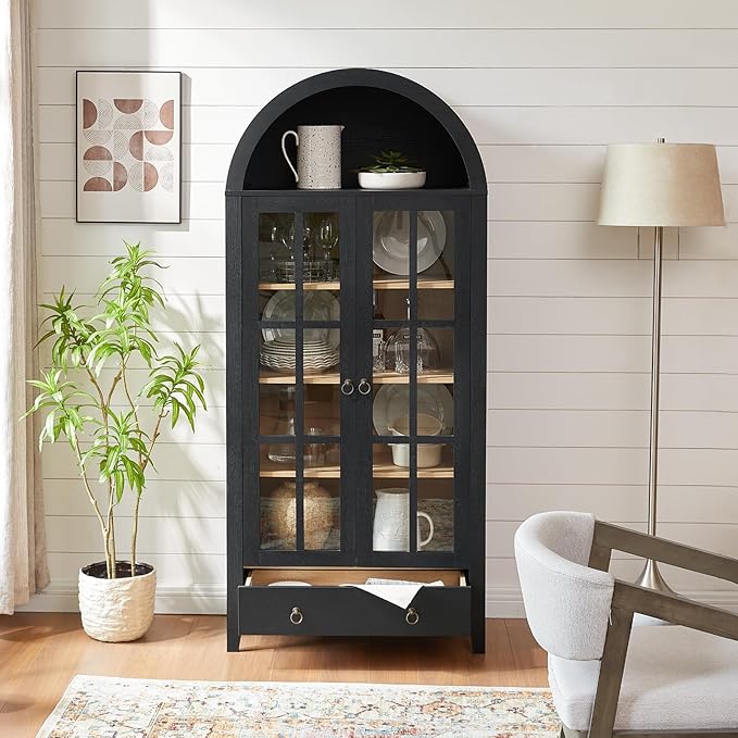 RowyPoey Farmhouse Arched Cabinet - Image 7