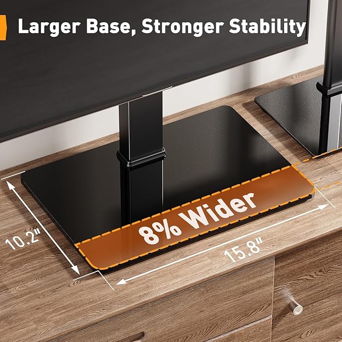 Perlegear Table Top TV Stand Mount, Universal Swivel TV Stand - Image 5