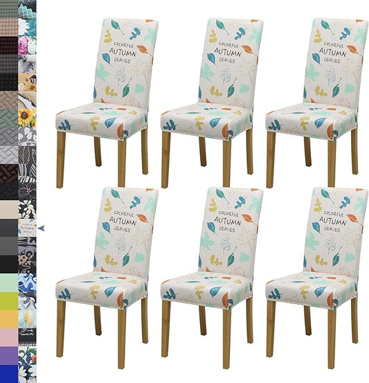 BIETYONE Stretch Dining Chair Covers Set of 6, Soft Removable Washable Kitchen by BIETYONE
