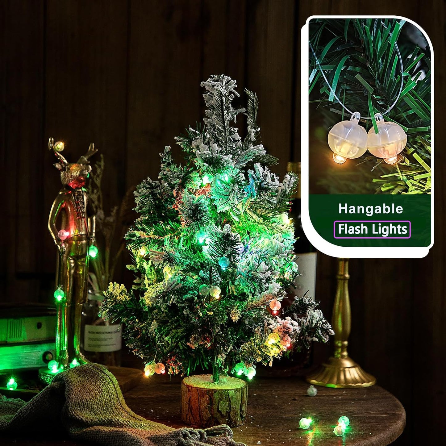 100PCs Mini Led Lights, Led Balloons Light up Balloons for Party Decorations Neon Party Lights for Paper Lantern Easter Eggs Birthday Party Wedding Halloween Christmas Decoration - Blinking White