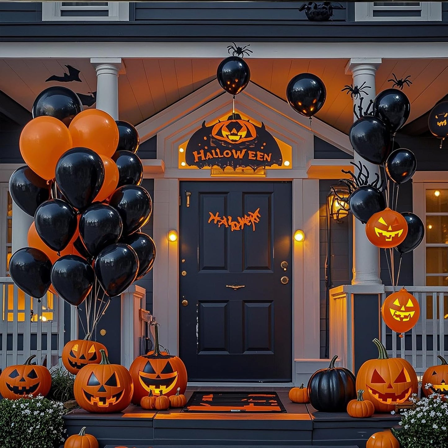 Black Halloween Balloons 110Pcs Black Balloon 12 inch, Latex Balloons for Birthday Party Baby Shower Wedding, Halloween Party Decorations and Spooky Party