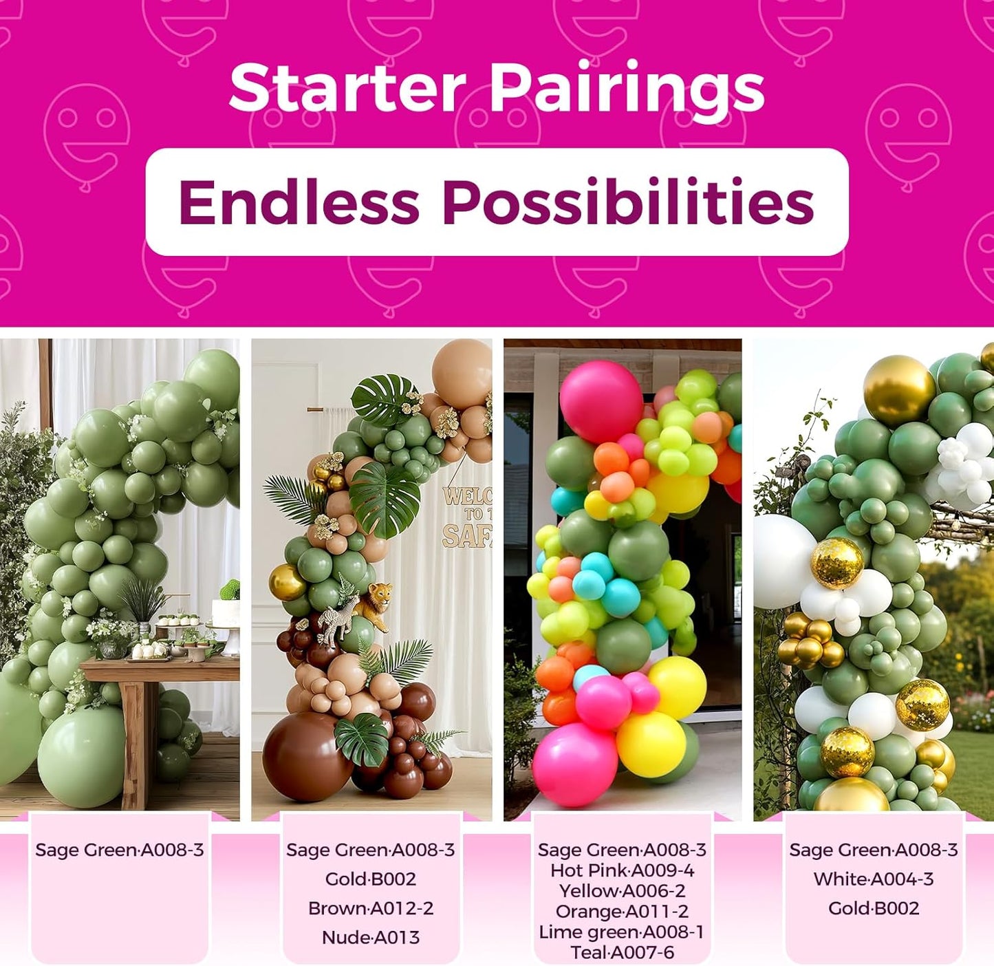 Bezente Sage Green Balloons Latex Party Balloons - 100 Pack 12 inch Round Helium Olive Green Balloons for Birthday Bridal Shower Wedding Graduation Anniversary Safari Jungle Party Decorations