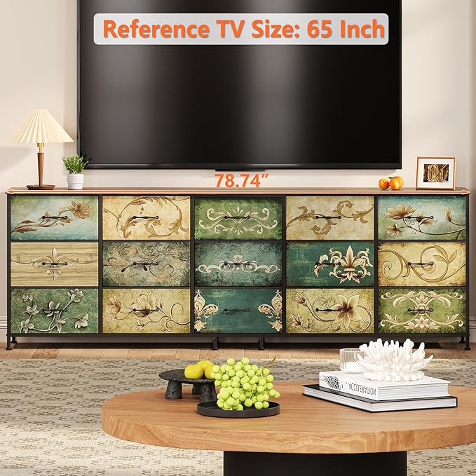 Tohomeor Dresser for Bedroom Chest of Drawers Fabric Dresser for Closet - Image 5