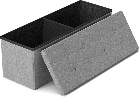 GLAXYFUR 43 Inches Folding Storage Ottoman Bench, Storage Chest, Footrest by GLAXYFUR