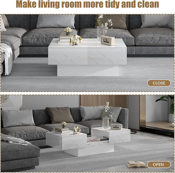 Marble Modern Coffee Table - Image 4