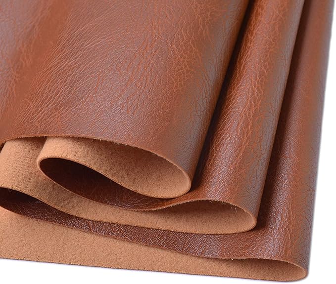 Wento Thick Faux Leather Fabric Soft Skin Grain PU Leather by Wento
