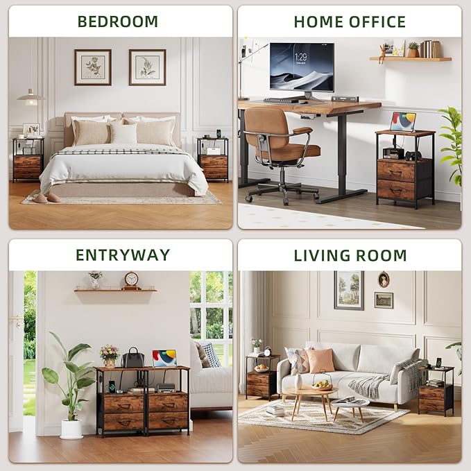Somdot Nightstands Set of 2, End Tables - Image 8