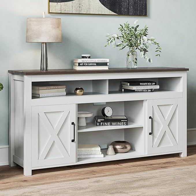 BELLEZE 58 Inch TV Stand, Contemporary Entertainment Center by BELLEZE