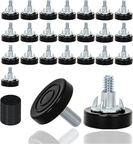 24 PCS M6 Thread Furniture Feet Levelers, Furniture Leveling Feet by Eunenete