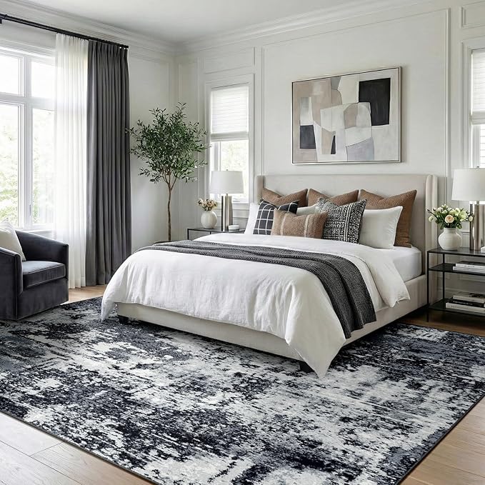 RELEANY Washable Area Rugs 5'x7' Non-Slip Modern Abstract Soft - Image 8