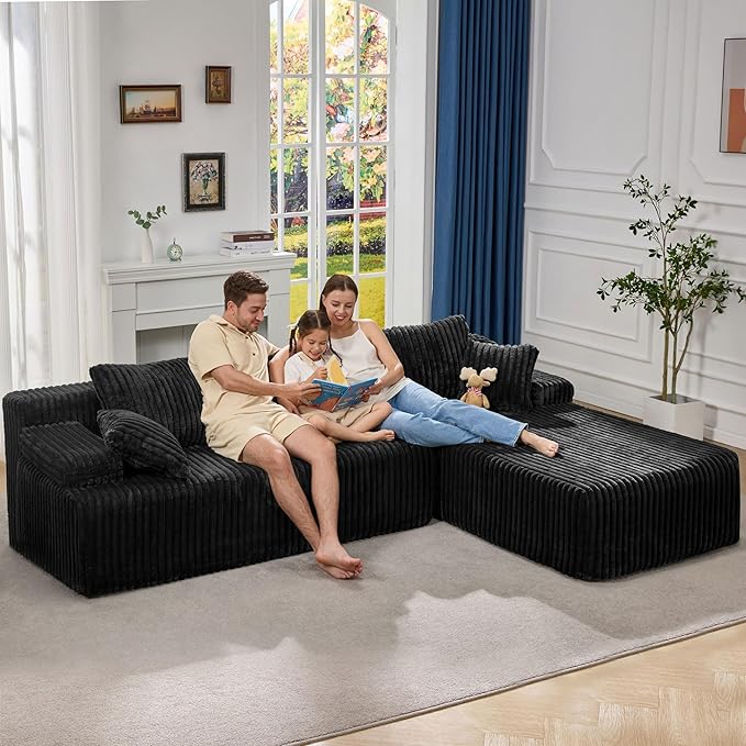 Modular Sectional Sofa Couches L-Shape Couch 3 Seat Modular Sofa Memory Foam - Image 3