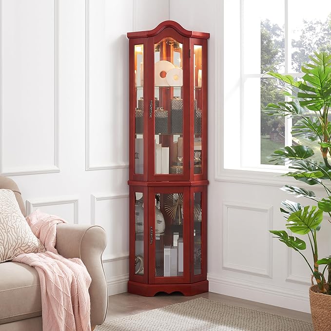 Glass Corner Display Cabinet by NALLBEIRRAA