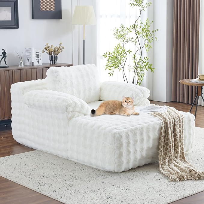 VINGLI Boneless Chaise Lounge Chair Indoor, 55.5" Deep Seat Sleeper Sofa Bed - Image 9