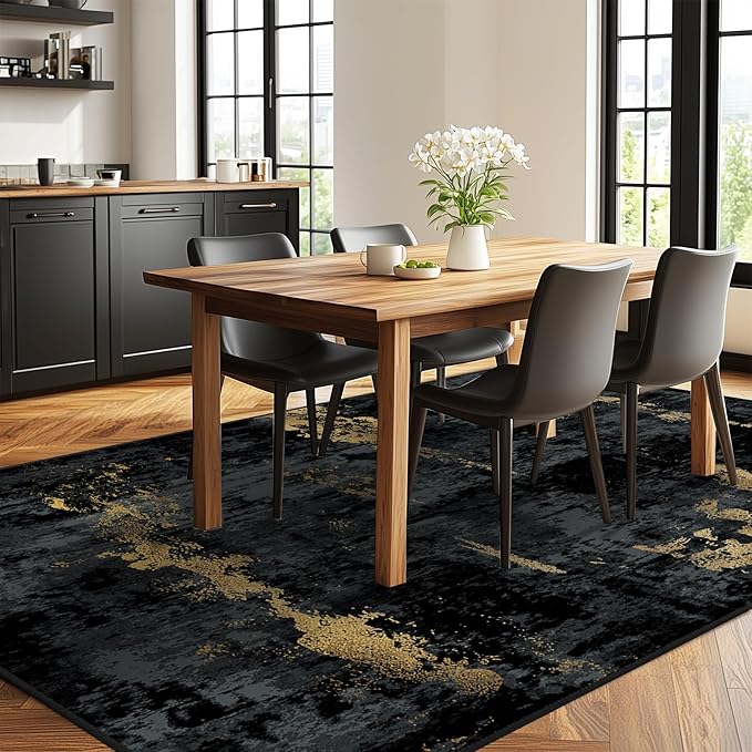 RELEANY Washable Area Rugs 5'x8' Non-Slip Modern Abstract Soft - Image 3