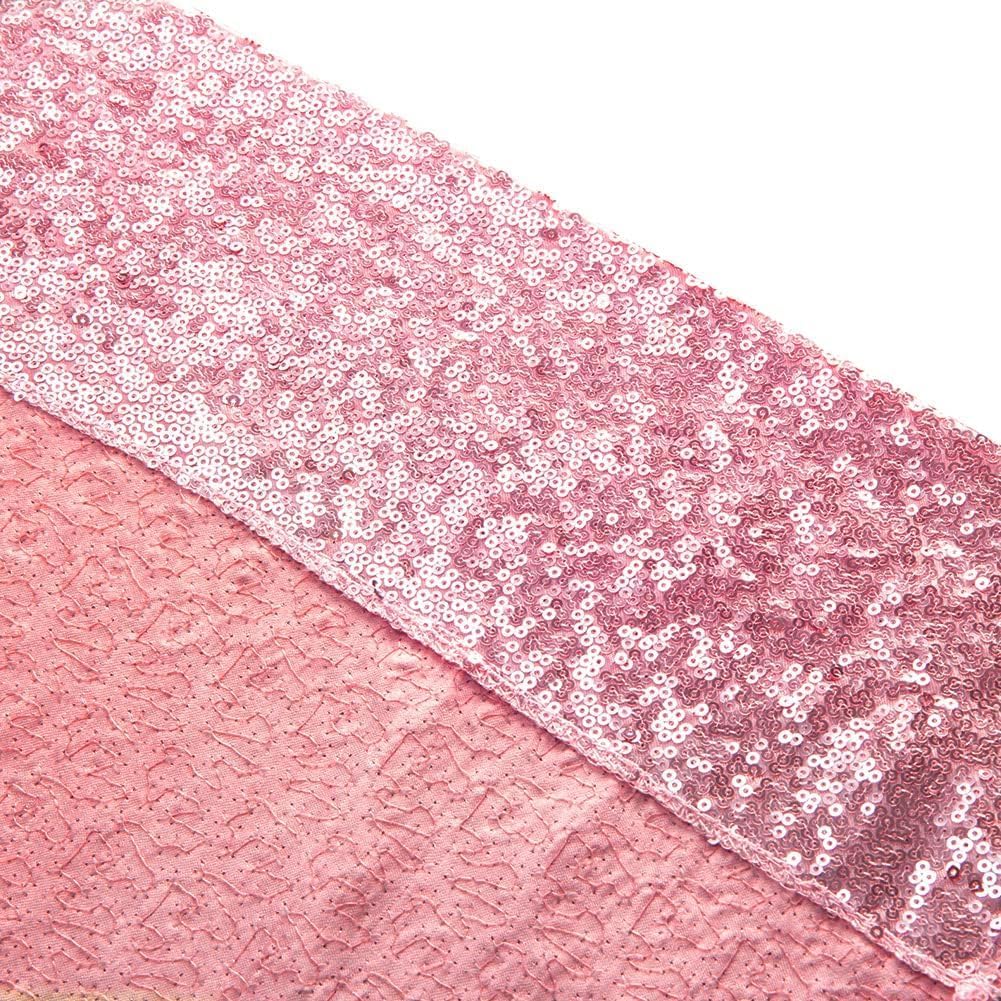 Poise3EHome 6Ft x 6Ft Fuchsia Pink Sequin Backdrop, Glitter Thick Satin Sequin Background Drapes, Sequence Backdrop for Wedding Party Holiday Festival Decor