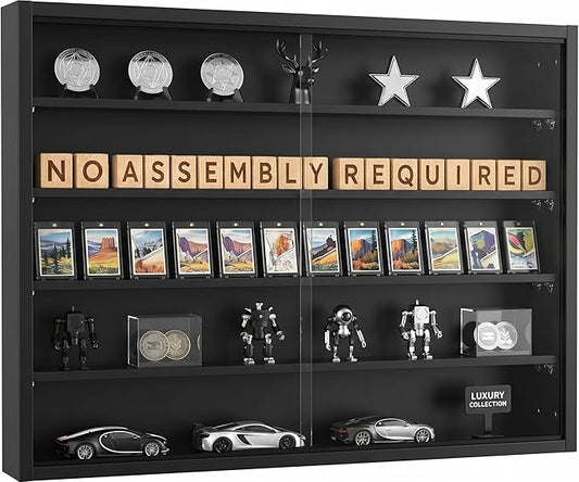 5-Tier Wall Mounted Display Cabinet, No Assembly Required Ready to Use Out of by Odjaraye