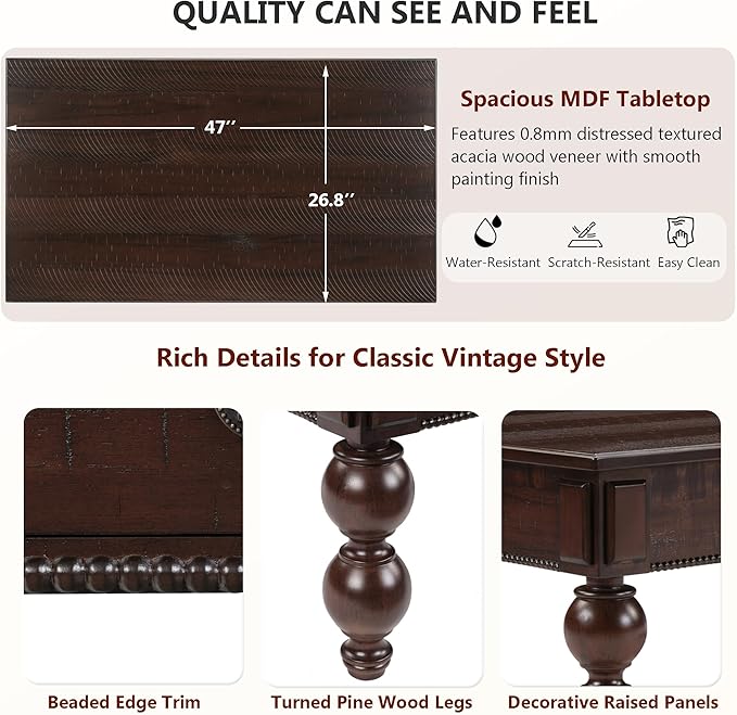 Retro Traditional Coffee Table - Image 4