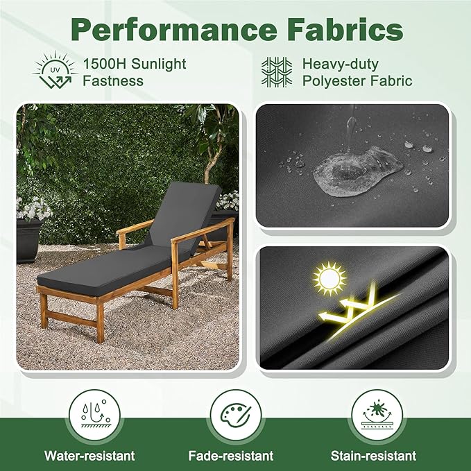 Chaise Lounge Cushions Outdoor, Outdoor Chaise Cushion - Image 5