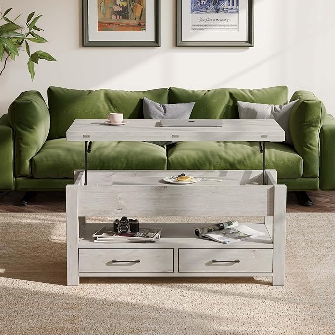Rolanstar Coffee Table Lift Top, Converts to Dining Table - Image 2