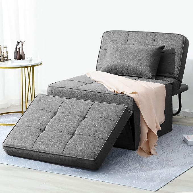 BIGSYY Sofa Bed, Modern Convertible Chair Adjustable Backrest Sleeper Couch Bed - Image 6