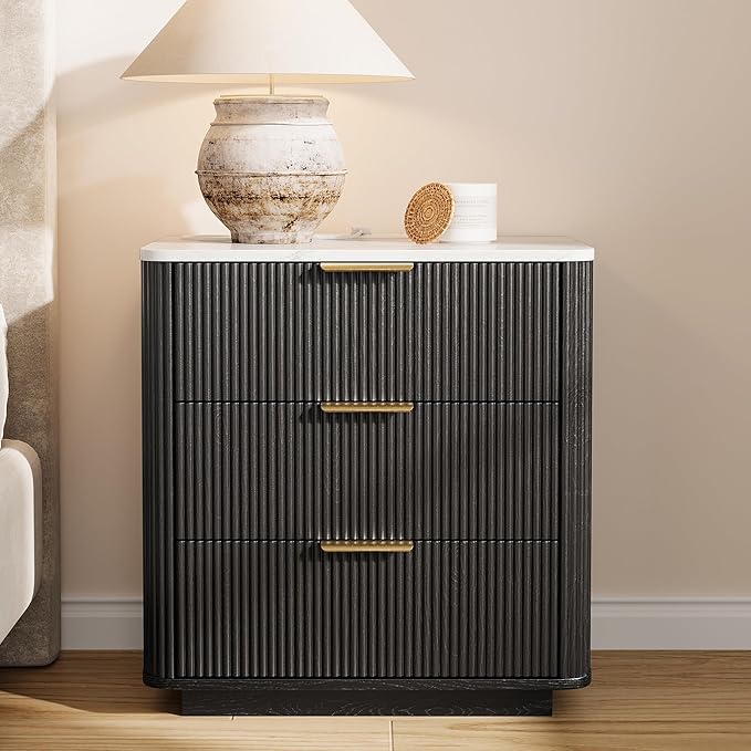 Fluted Nightstand Set of 2 - Image 2